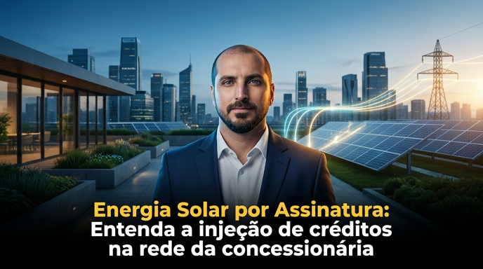 Em energia solar por assinatura, você não instala placas no telhado. Você usa a energia de uma usina solar remota e recebe créditos na sua fatura de energia. Na prática, isso reduz o valor final pago, com economia mensal garantida em contrato, sem trocar nada na sua casa ou no seu comércio.